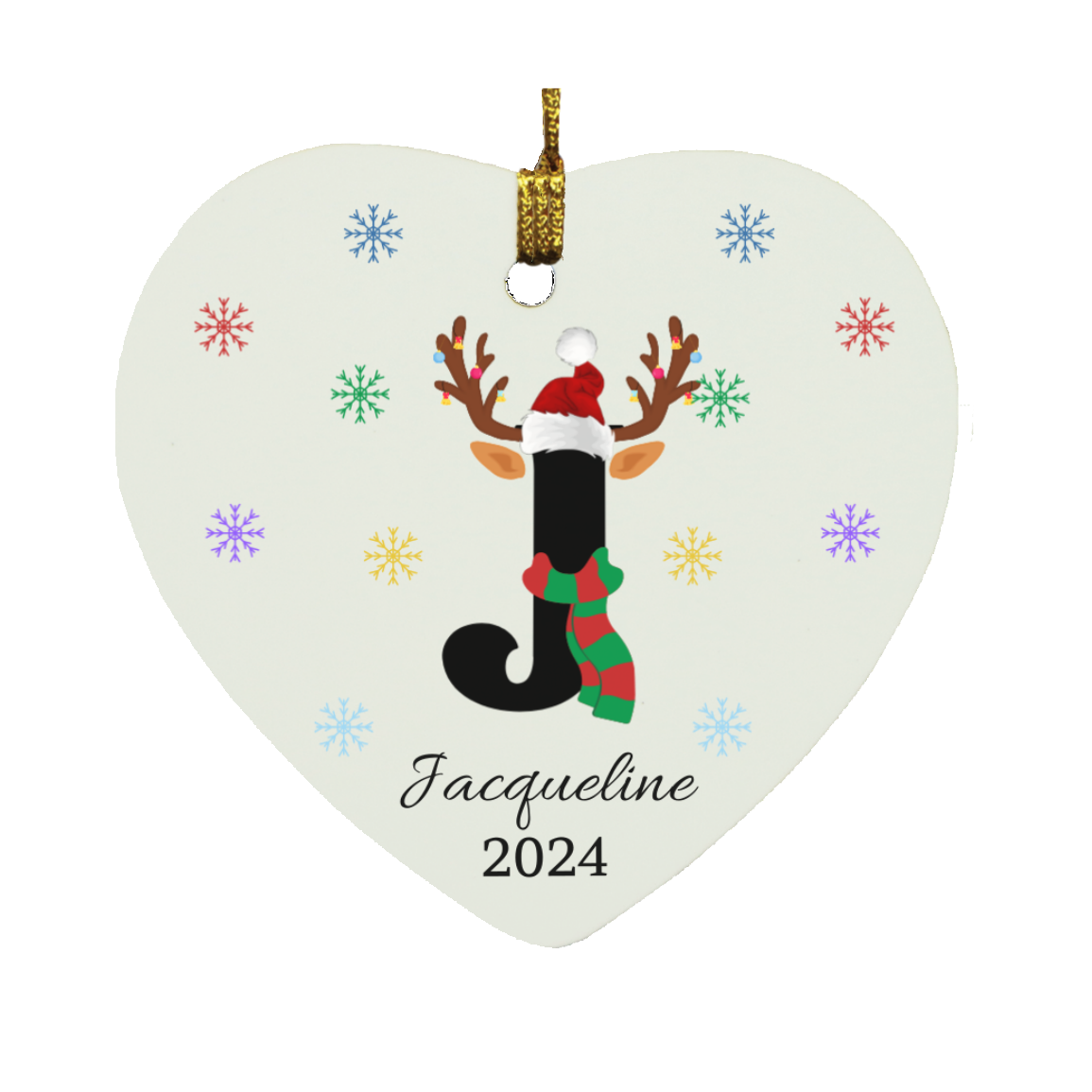 Personalized Initial Name Ornament – Unique Holiday Keepsake