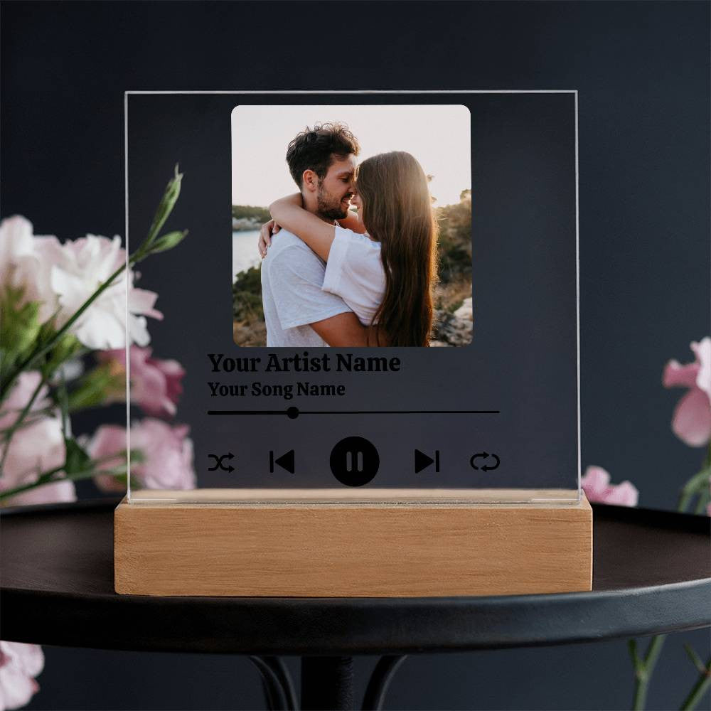 Personalized Song & Photo Acrylic Plaque - Birthday, Anniversary, Mother's Day