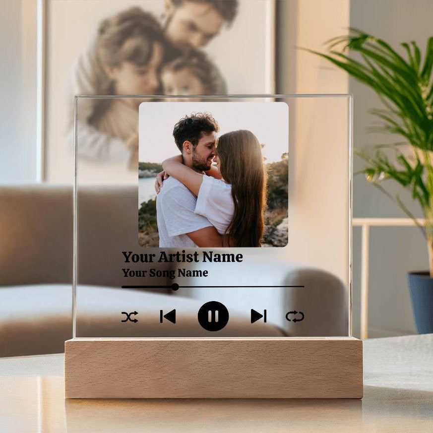 Personalized Song & Photo Acrylic Plaque - Birthday, Anniversary, Mother's Day