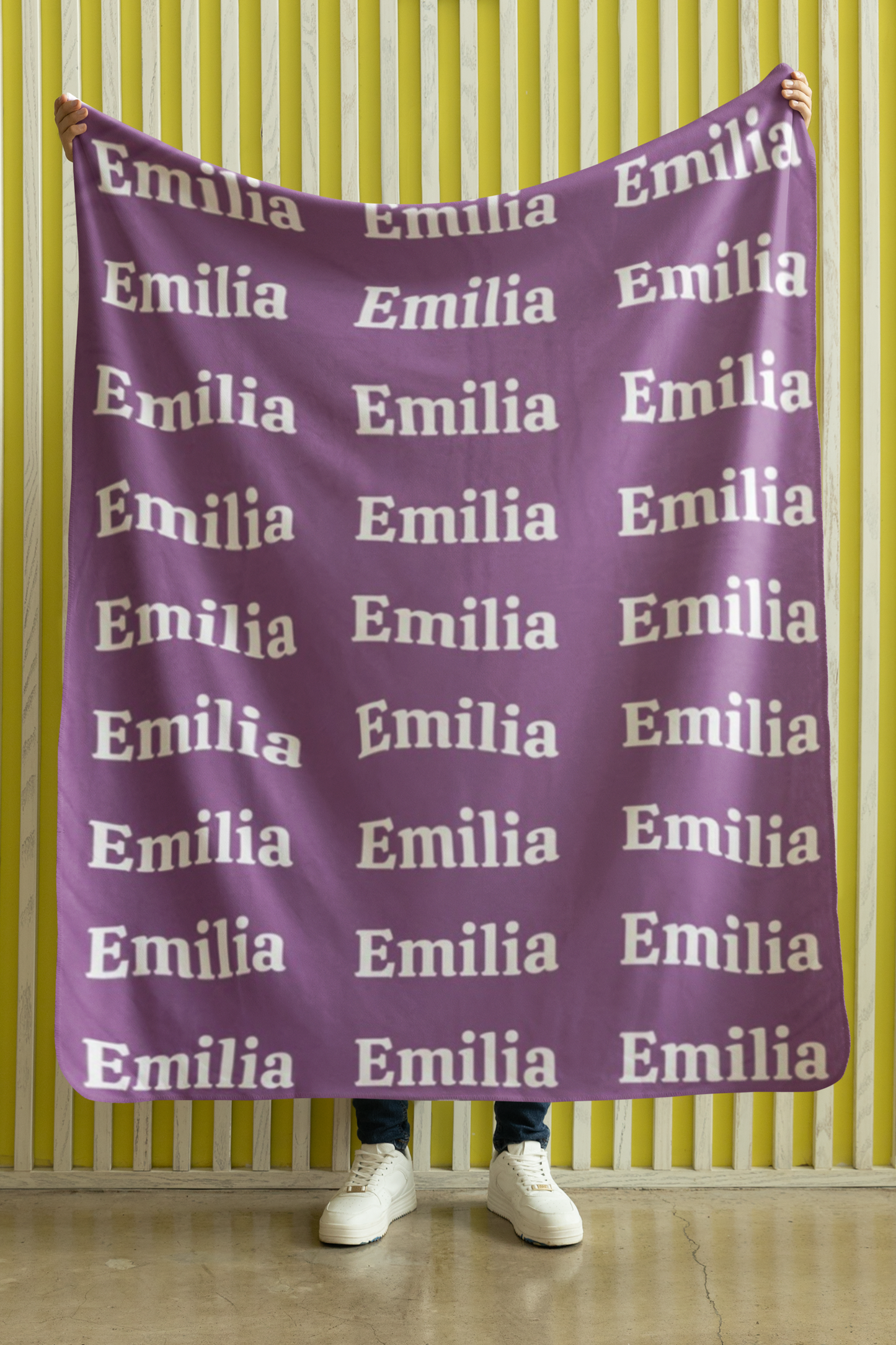 Personalized Custom Name Cozy Plush Fleece Blanket – Perfect Gift