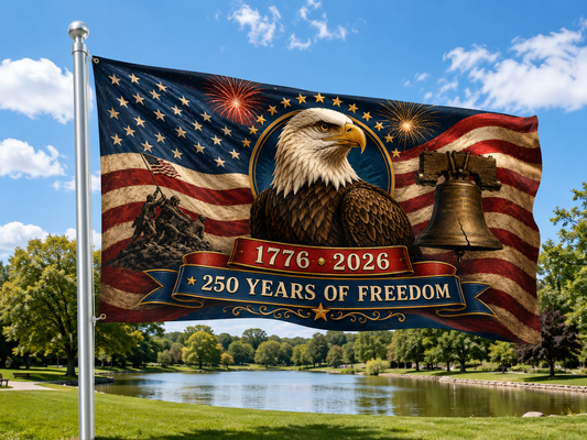 250 Years of Freedom Eagle Flag – 1776–2026 America 250 Outdoor Flag
