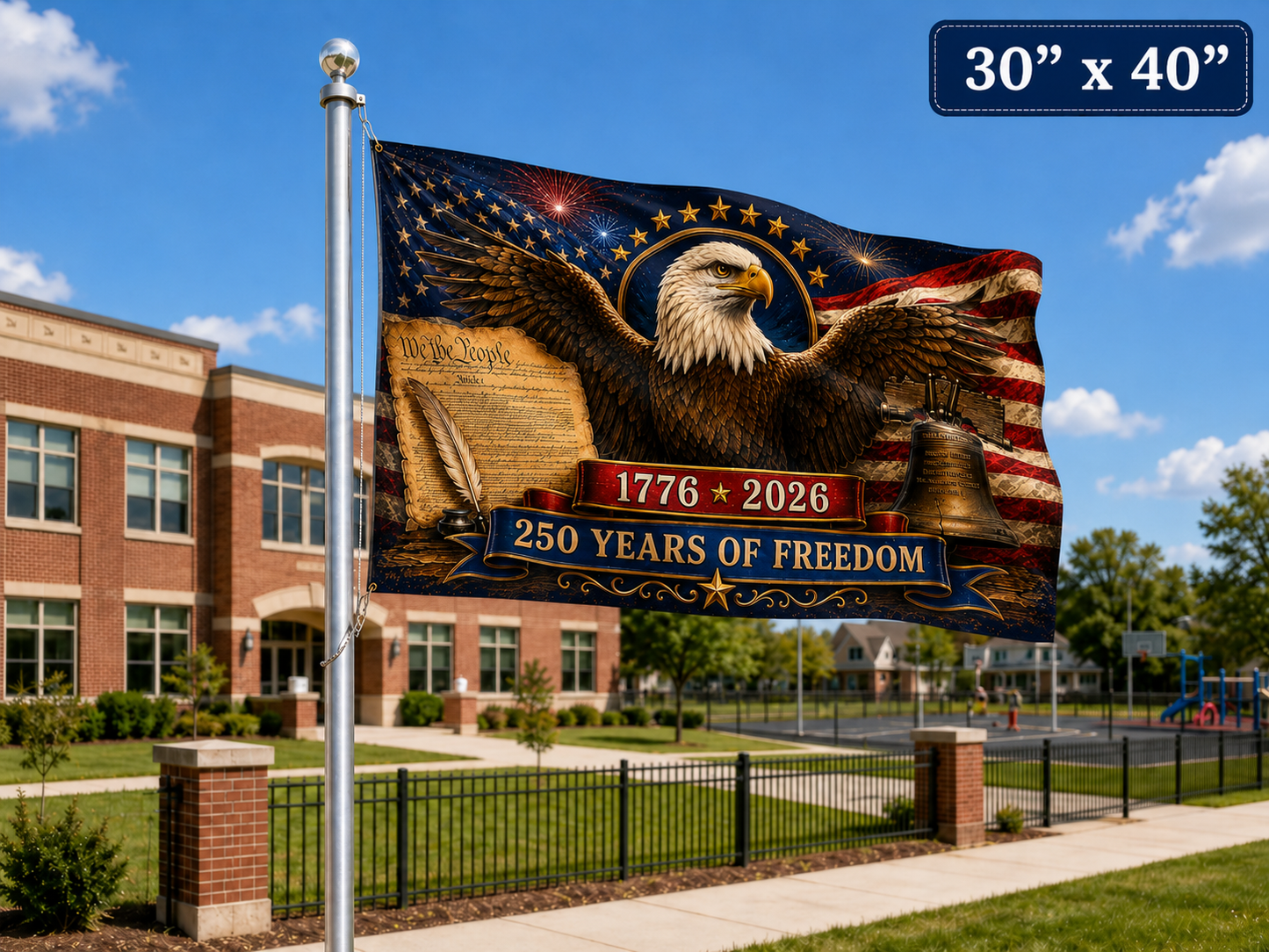 America 250 Patriotic Eagle Flag | 250 Years of Freedom Outdoor Flag