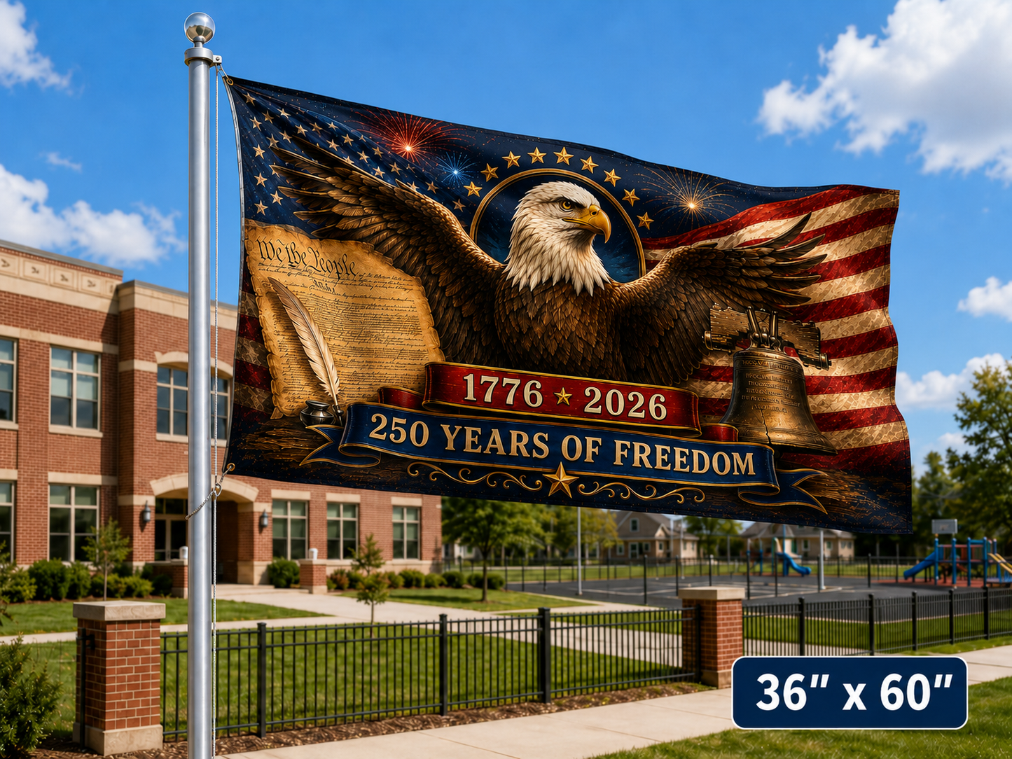America 250 Patriotic Eagle Flag | 250 Years of Freedom Outdoor Flag