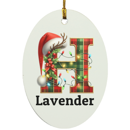 Personalized Initial Name Oblong Ornament – Meaningful Keepsake Gift