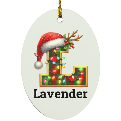 Personalized Initial Name Oblong Ornament – Meaningful Keepsake Gift