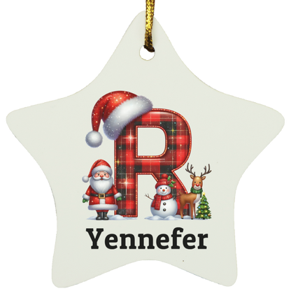 Personalized Initial Star Ornament – Unique Keepsake