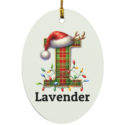 Personalized Initial Name Oblong Ornament – Meaningful Keepsake Gift