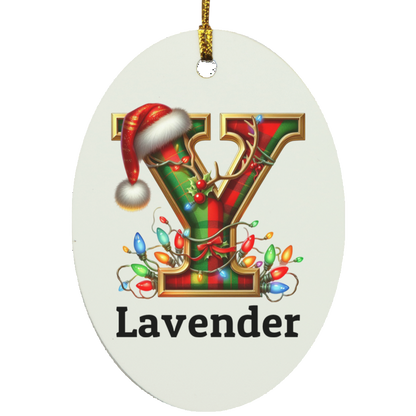 Personalized Initial Name Oblong Ornament – Meaningful Keepsake Gift