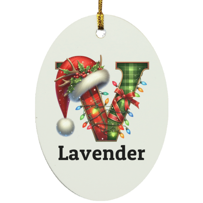 Personalized Initial Name Oblong Ornament – Meaningful Keepsake Gift