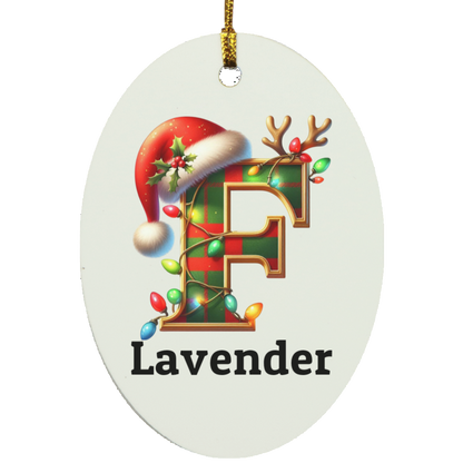 Personalized Initial Name Oblong Ornament – Meaningful Keepsake Gift