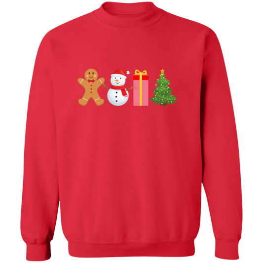 Gingerbread, Snowman, Present, Tree Unisex Sweatshirt – Cozy Holiday Style