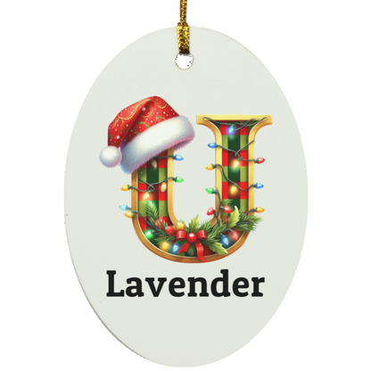 Personalized Initial Name Oblong Ornament – Meaningful Keepsake Gift