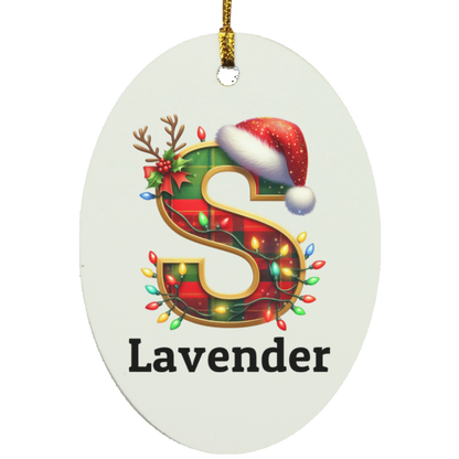Personalized Initial Name Oblong Ornament – Meaningful Keepsake Gift