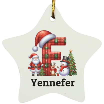 Personalized Initial Star Ornament – Unique Keepsake