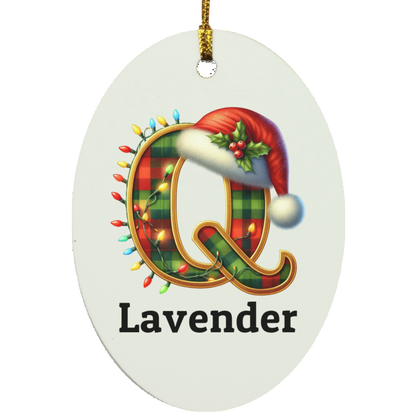 Personalized Initial Name Oblong Ornament – Meaningful Keepsake Gift