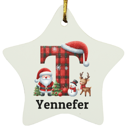 Personalized Initial Star Ornament – Unique Keepsake