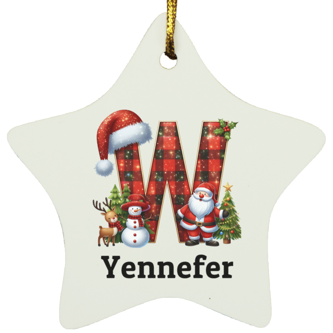 Personalized Initial Star Ornament – Unique Keepsake