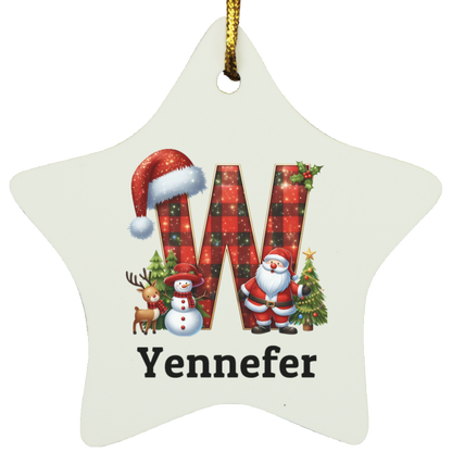 Personalized Initial Star Ornament – Unique Keepsake