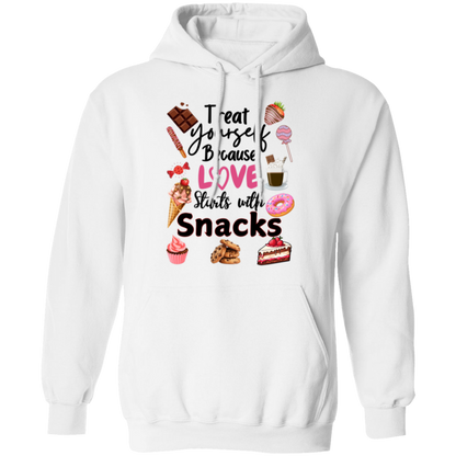 Treat Yourself Because Love Starts with Snacks Valentine's Day Unisex T-Shirt/Sweatshirt/Hoodie