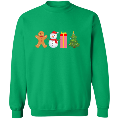 Gingerbread, Snowman, Present, Tree Unisex Sweatshirt – Cozy Holiday Style