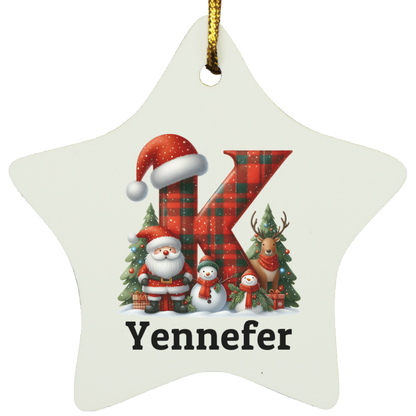 Personalized Initial Star Ornament – Unique Keepsake