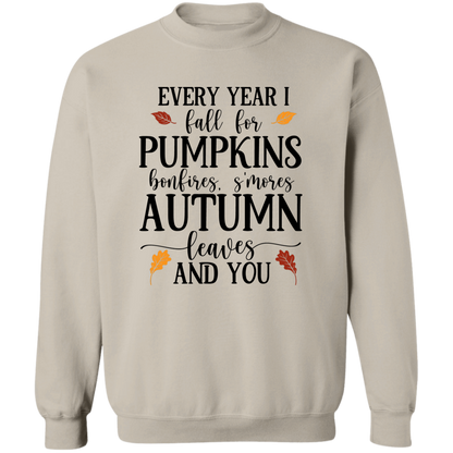 Fall Vibes Sweatshirt – Pumpkins, Bonfires, S'mores & Autumn Comfort