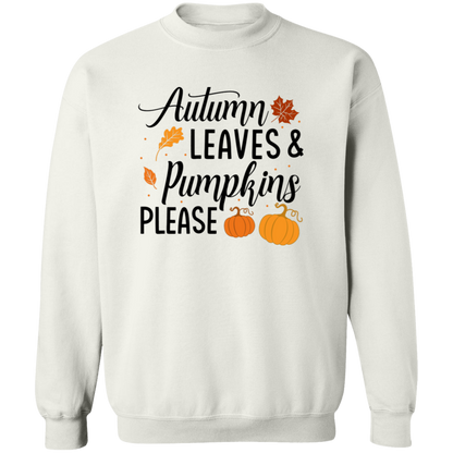Autumn Leaves & Pumpkins Please Sweatshirt