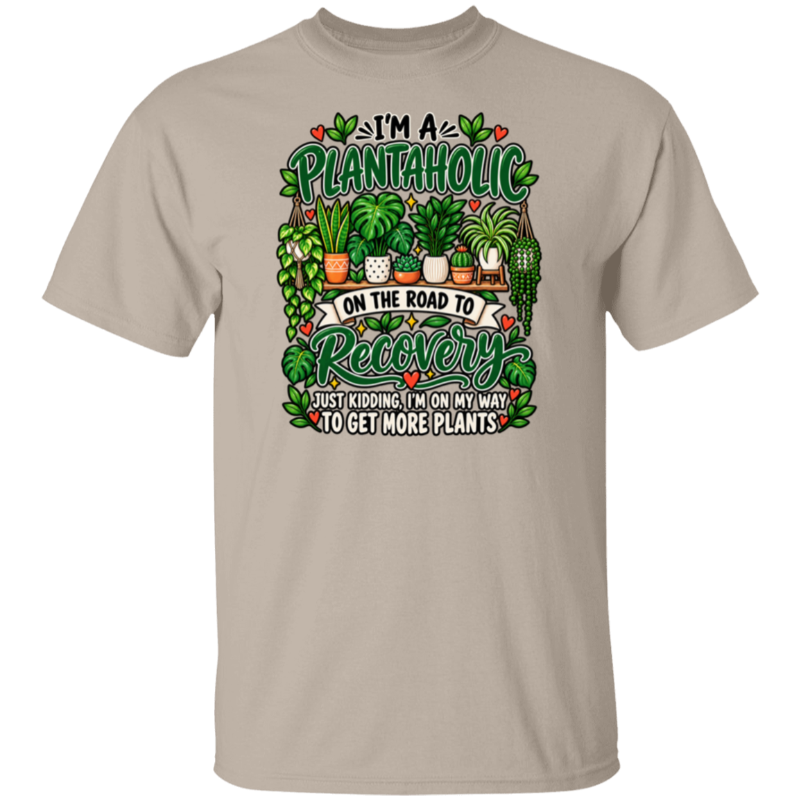 Plantaholic houseplant lover unisex T-shirt in natural