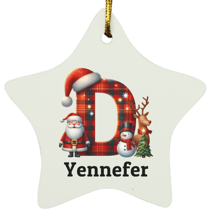 Personalized Initial Star Ornament – Unique Keepsake