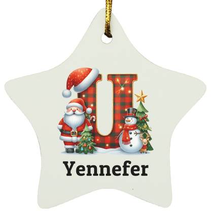 Personalized Initial Star Ornament – Unique Keepsake