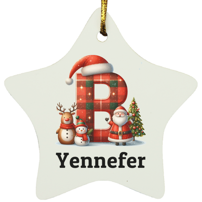 Personalized Initial Star Ornament – Unique Keepsake
