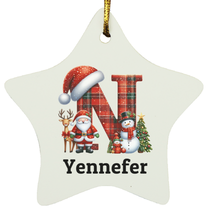 Personalized Initial Star Ornament – Unique Keepsake