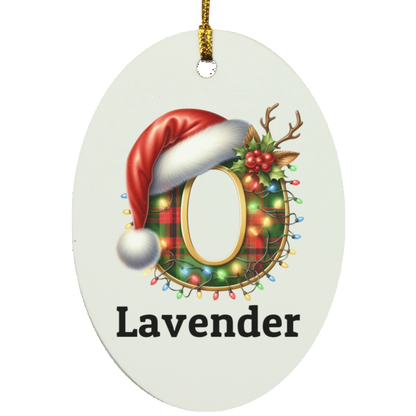 Personalized Initial Name Oblong Ornament – Meaningful Keepsake Gift