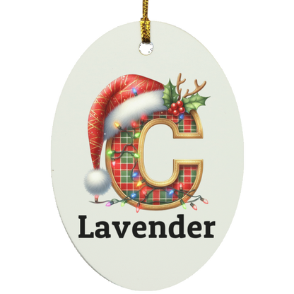 Personalized Initial Name Oblong Ornament – Meaningful Keepsake Gift