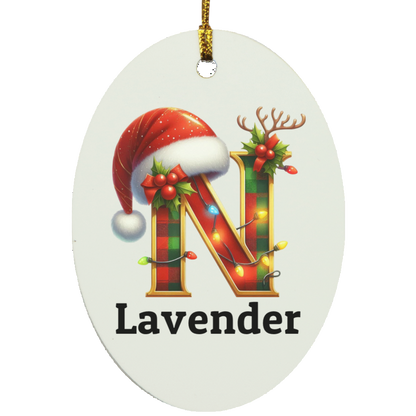 Personalized Initial Name Oblong Ornament – Meaningful Keepsake Gift