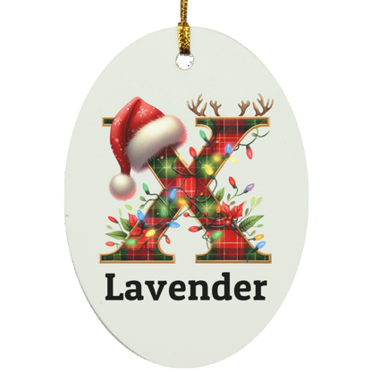 Personalized Initial Name Oblong Ornament – Meaningful Keepsake Gift