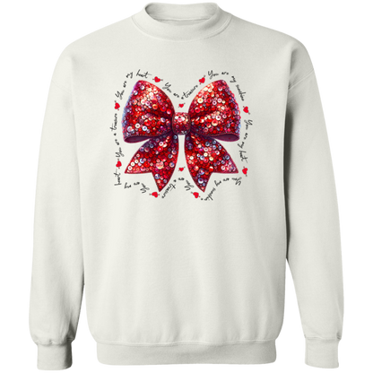 Valentine's Day You Are My Sunshine Coquette Bow Sweatshirt
