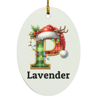 Personalized Initial Name Oblong Ornament – Meaningful Keepsake Gift