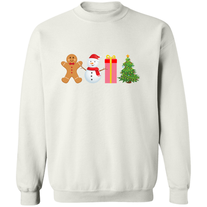Gingerbread, Snowman, Present, Tree Unisex Sweatshirt – Cozy Holiday Style