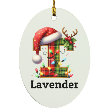 Personalized Initial Name Oblong Ornament – Meaningful Keepsake Gift