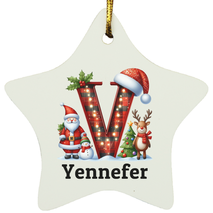 Personalized Initial Star Ornament – Unique Keepsake