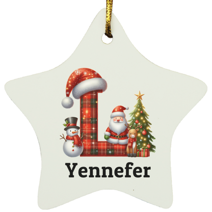 Personalized Initial Star Ornament – Unique Keepsake