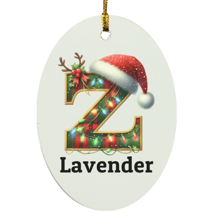 Personalized Initial Name Oblong Ornament – Meaningful Keepsake Gift
