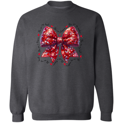 Valentine's Day You Are My Sunshine Coquette Bow Sweatshirt