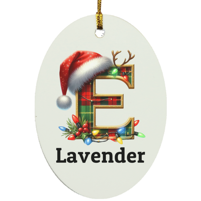 Personalized Initial Name Oblong Ornament – Meaningful Keepsake Gift