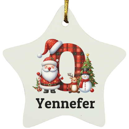 Personalized Initial Star Ornament – Unique Keepsake