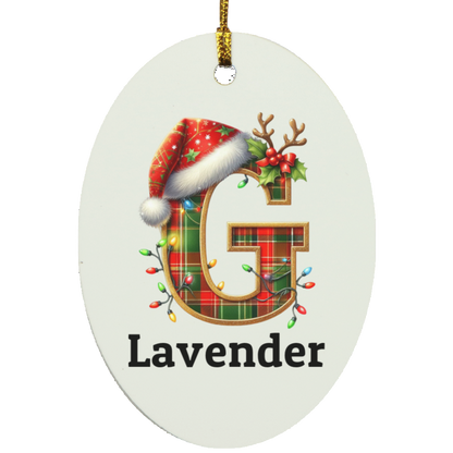 Personalized Initial Name Oblong Ornament – Meaningful Keepsake Gift