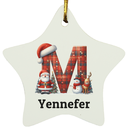 Personalized Initial Star Ornament – Unique Keepsake