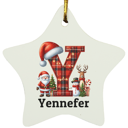 Personalized Initial Star Ornament – Unique Keepsake