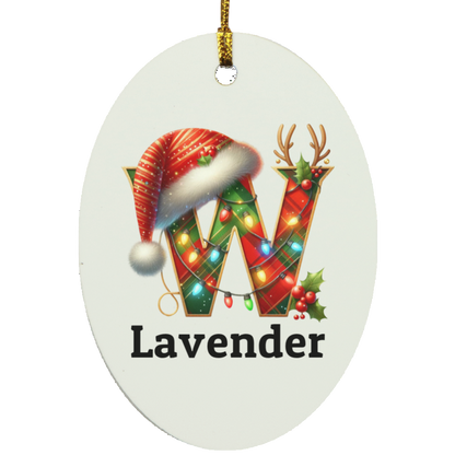 Personalized Initial Name Oblong Ornament – Meaningful Keepsake Gift